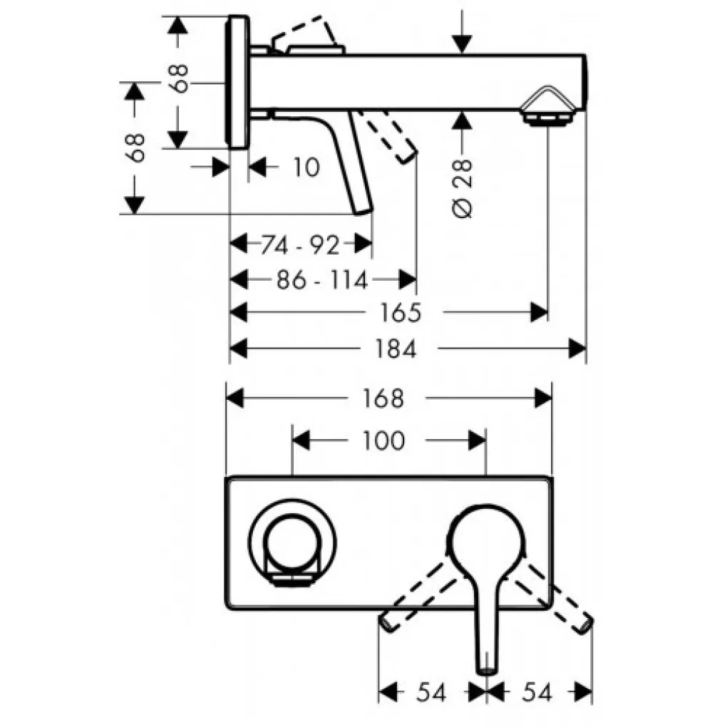 Смеситель для раковины Hansgrohe Talis S (72111000)- Фото 2